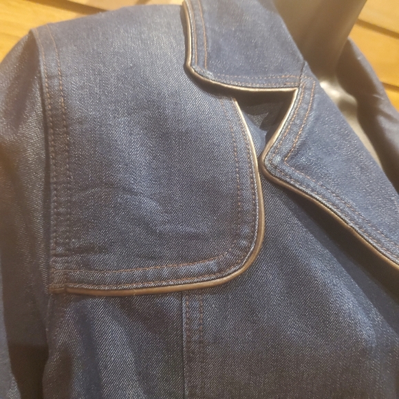 90's vibes Levis Denim trench coat xs Revolve Levi's Red Tab w belt - Picture 6 of 13